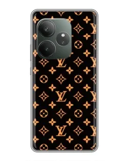 Чехол для RealMe Neo7 с картинкой «Золотая монограмма LV»