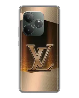 Чехол для RealMe Neo7 с картинкой «LV — золотое сияние»
