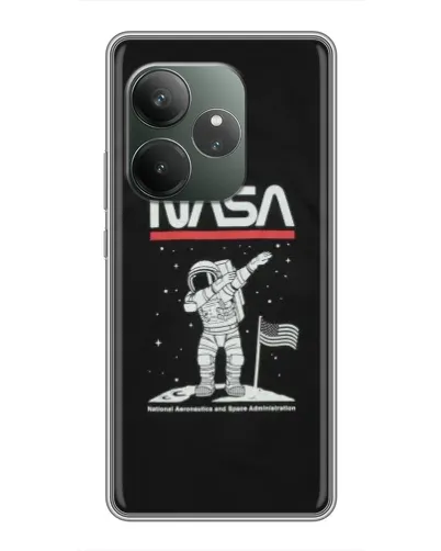Чохол для RealMe Neo7 з картинкою «NASA — крокуємо по Місяцю»