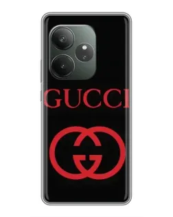 Чехол для RealMe Neo7 с картинкой «Gucci — красный логотип»