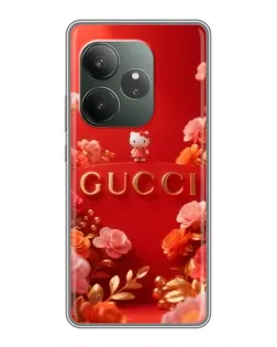 Чехол для RealMe Neo7 с картинкой «Gucci — золотой сад»