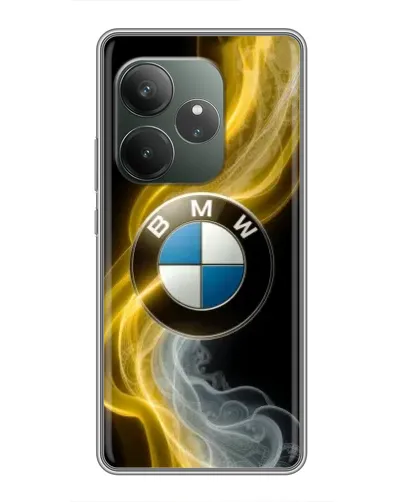 Чехол для RealMe Neo7 с картинкой «Золотистый дым BMW»
