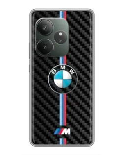 Чехол для RealMe Neo7 с картинкой «Эмблема BMW и карбон»