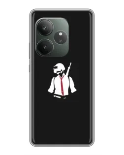 Чехол для RealMe Neo7 с картинкой «PUBG — силуэт воина»