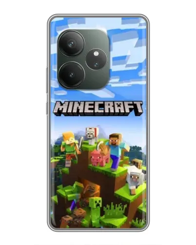 Чехол для RealMe Neo7 с картинкой «Minecraft классический мир»