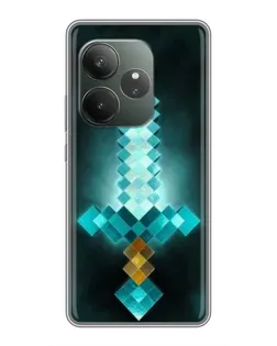 Чехол для RealMe Neo7 с картинкой «Алмазный меч неон»