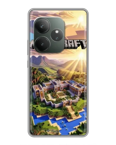Чехол для RealMe Neo7 с картинкой «Minecraft панорама»