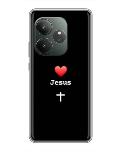 Чехол для RealMe Neo7 с картинкой «Сердце - Jesus»