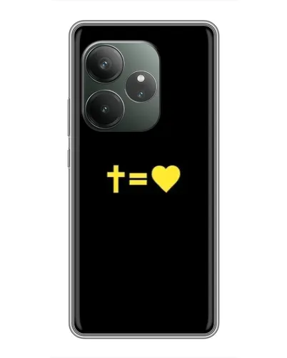 Чехол для RealMe Neo7 с картинкой «Сердце и Крест»