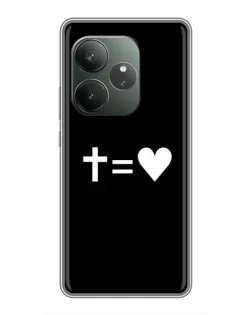 Чехол для RealMe Neo7 с картинкой «Крест и Сердце»