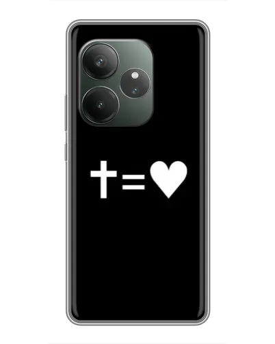 Чехол для RealMe Neo7 с картинкой «Крест и Сердце»