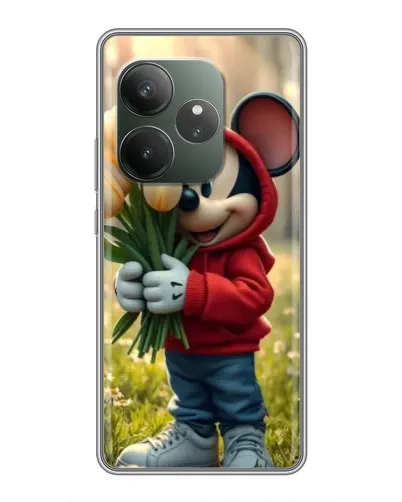 Чехол для RealMe Neo7 с картинкой «Микки с тюльпанами» Чехол для RealMe Neo7 с картинкой «Микки с тюльпанами»