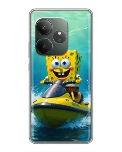 Чехол для RealMe Neo7 с картинкой «Спанч Боб на гидроцикле» Чехол для RealMe Neo7 с картинкой «Спанч Боб на гидроцикле»