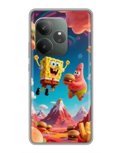Чехол для RealMe Neo7 с картинкой «Космический фастфуд»