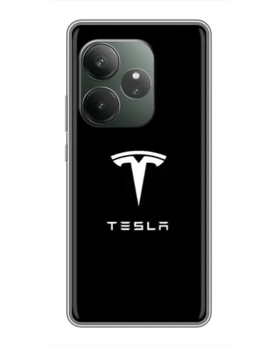 Чехол для RealMe Neo7 с картинкой «Tesla White Logo»