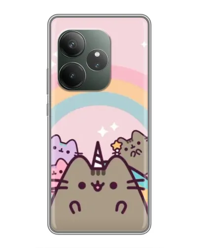 Чехол для RealMe Neo7 с картинкой «Единорог Pusheen»