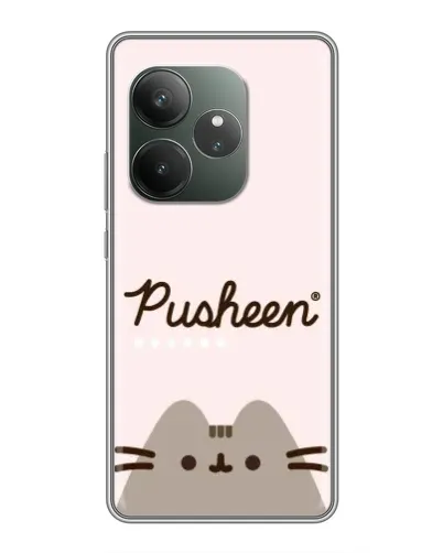 Чехол для RealMe Neo7 с картинкой «Pusheen логотип»