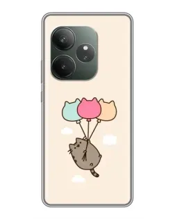 Чехол для RealMe Neo7 с картинкой «Пушин на шариках»