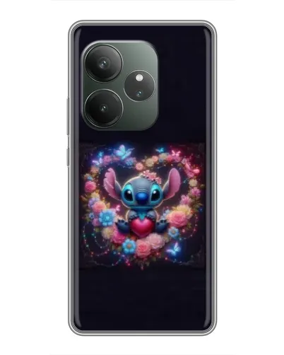 Чохол для RealMe Neo7 з картинкою «Stitch у квітах» Чохол для RealMe Neo7 з картинкою «Stitch у квітах»