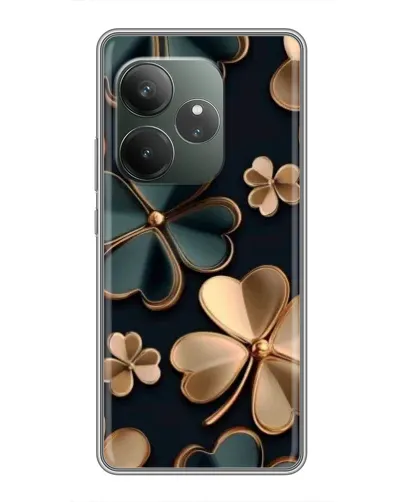 Чехол для RealMe Neo7 с картинкой «Клевер в золоте»