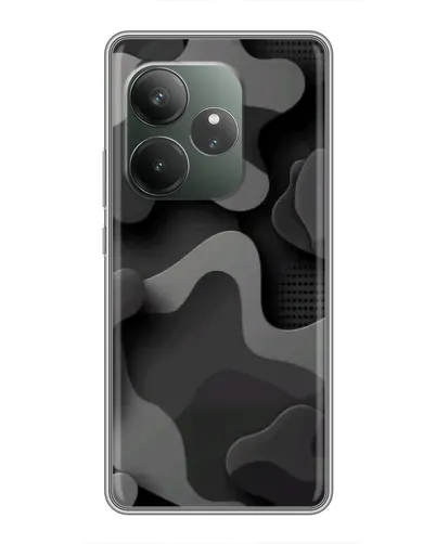 Чехол для RealMe Neo7 с картинкой «Темный абстрактный камуфляж»