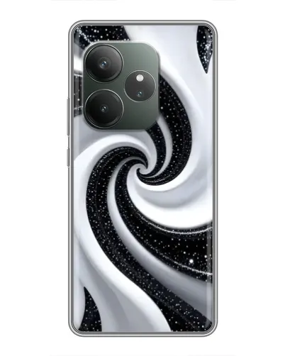 Чехол для RealMe Neo7 с картинкой «Черно-белая спираль»