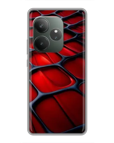 Чехол для RealMe Neo7 с картинкой «Красная глянцевая сетка»