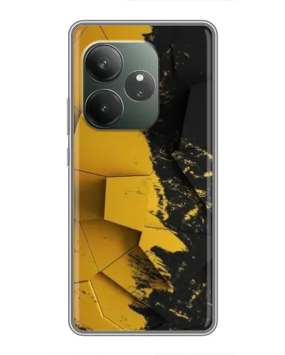 Чехол для RealMe Neo7 с картинкой «Золотые осколки геометрии»