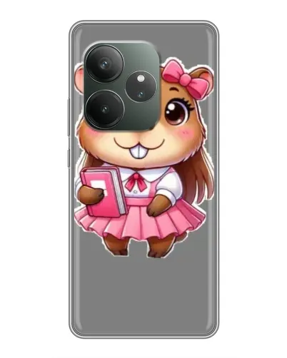 Чехол для RealMe Neo7 с картинкой «Девочка капибара»