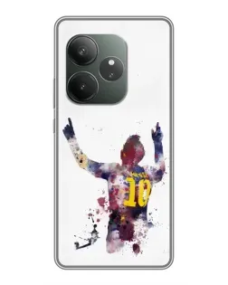 Чехол для RealMe Neo7 с картинкой «Акварельный Месси Барселона»
