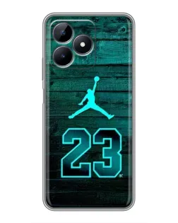 Чехол для Realme Note 50 с картинкой «Jordan Cyan 23»
