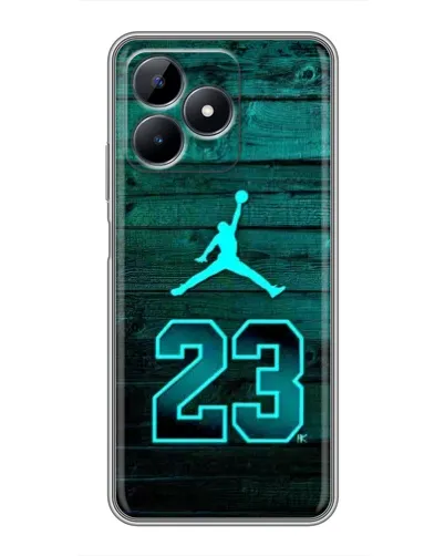 Чехол для Realme Note 50 с картинкой «Jordan Cyan 23»