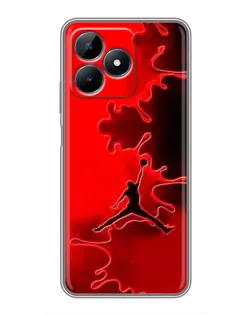 Чехол для Realme Note 50 с картинкой «Jordan Red Smoke»