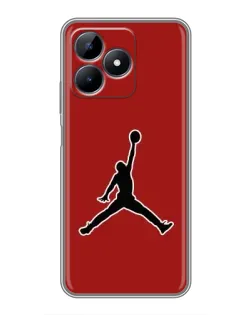 Чехол для Realme Note 50 с картинкой «Jordan Red Back»