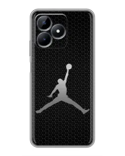 Чехол для Realme Note 50 с картинкой «Jordan Dark Carbon»