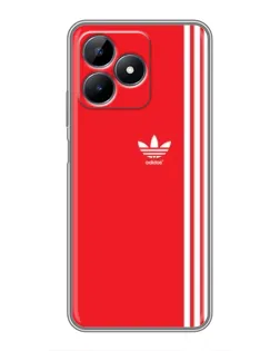 Чехол для Realme Note 50 с картинкой «Красный минимализм Adidas»
