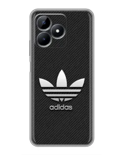 Чехол для Realme Note 50 с картинкой «Adidas Карбоновая текстура»