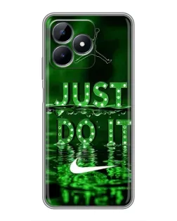 Чохол для Realme Note 50 з картинкою «Зелений неоновий Nike»