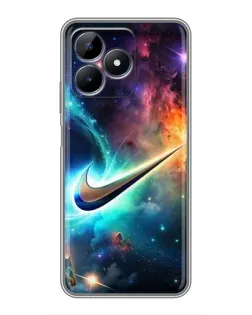 Чохол для Realme Note 50 з картинкою «Космічний Nike Swoosh»