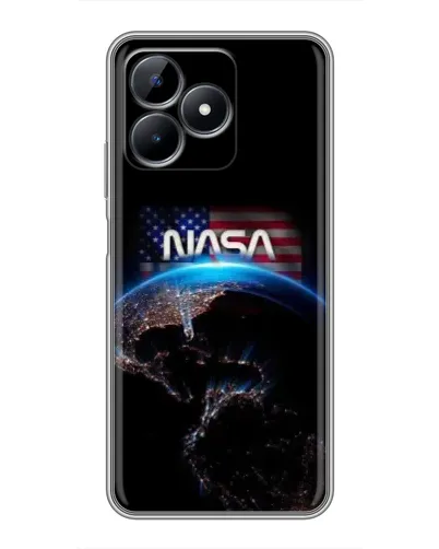 Чехол для Realme Note 50 с картинкой «Земля из космоса NASA»