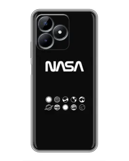 Чехол для Realme Note 50 с картинкой «NASA — технический принт»