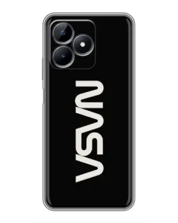Чехол для Realme Note 50 с картинкой «NASA — вертикальный логотип»
