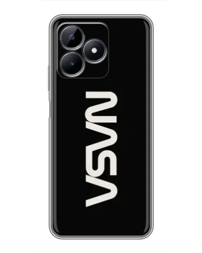 Чехол для Realme Note 50 с картинкой «NASA — вертикальный логотип»