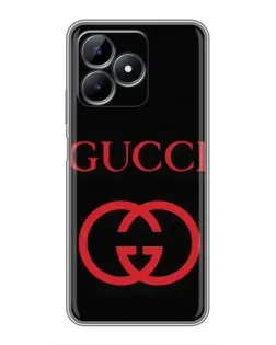 Чехол для Realme Note 50 с картинкой «Gucci — красный логотип»