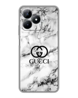 Чехол для Realme Note 50 с картинкой «Gucci — мраморный шик»