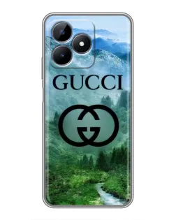 Чехол для Realme Note 50 с картинкой «Gucci — горный пейзаж»