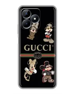 Чехол для Realme Note 50 с картинкой «Gucci — герои Disney и монограмма»