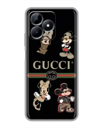 Чехол для Realme Note 50 с картинкой «Gucci — герои Disney и монограмма» Чехол для Realme Note 50 с картинкой «Gucci — герои Disney и монограмма»