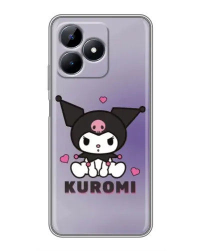 Чехол для Realme Note 50 с картинкой «Kuromi — фиолетовый арт»