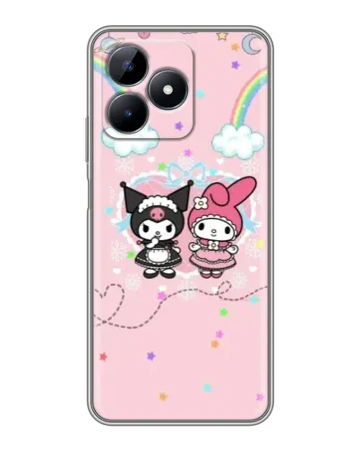 Чехол для Realme Note 50 с картинкой «My Melody и Kuromi»